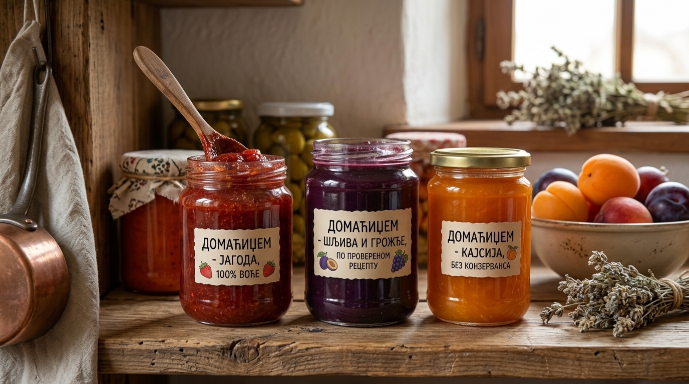 Domaći džemovi i pekmez direktno od proizvođača Srbija